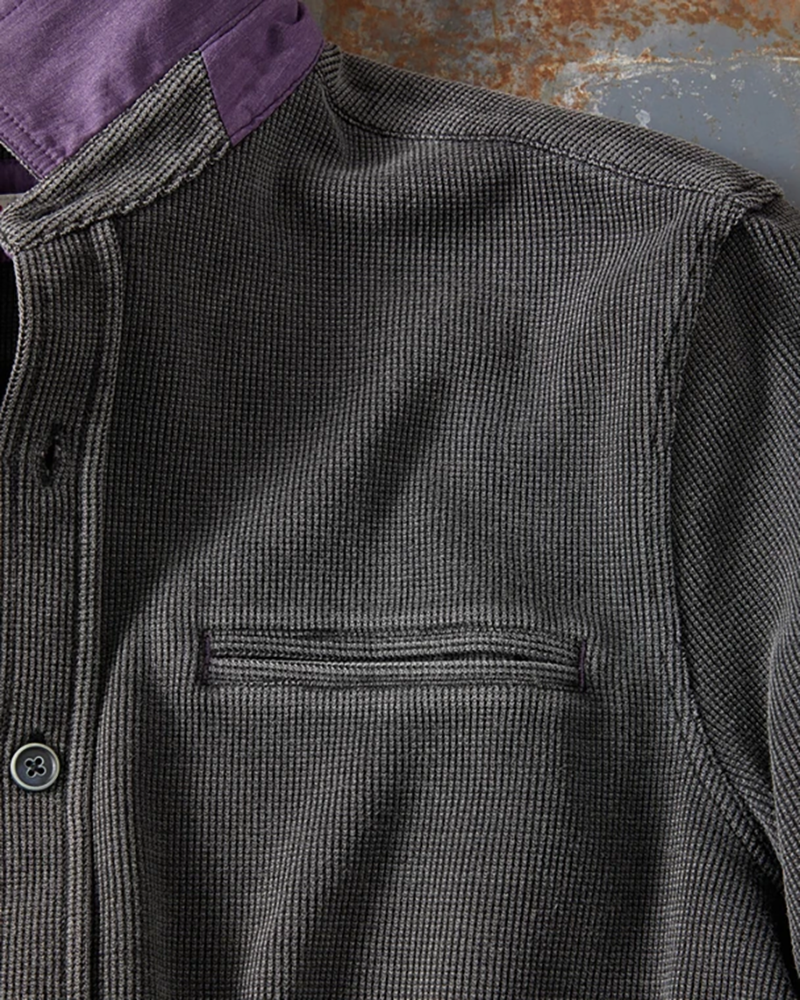 Long Sleeve Waffle Knit Shirt
