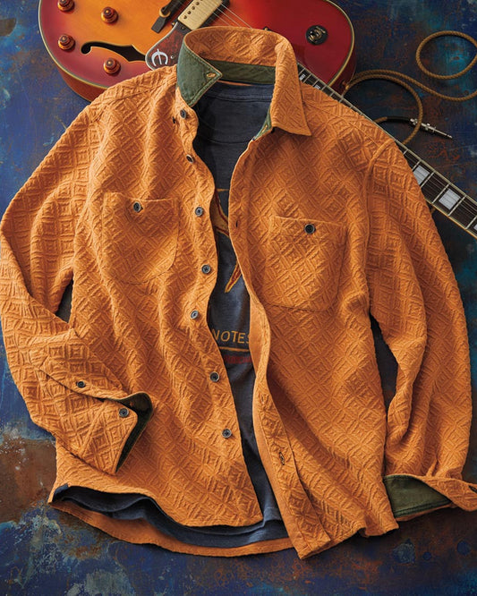 Diamond Jacquard Knit Shirt