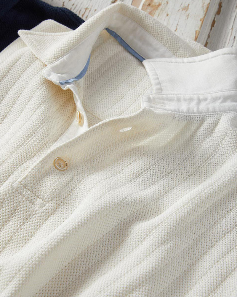 Men's Vertical Rib Short Sleeve Polo