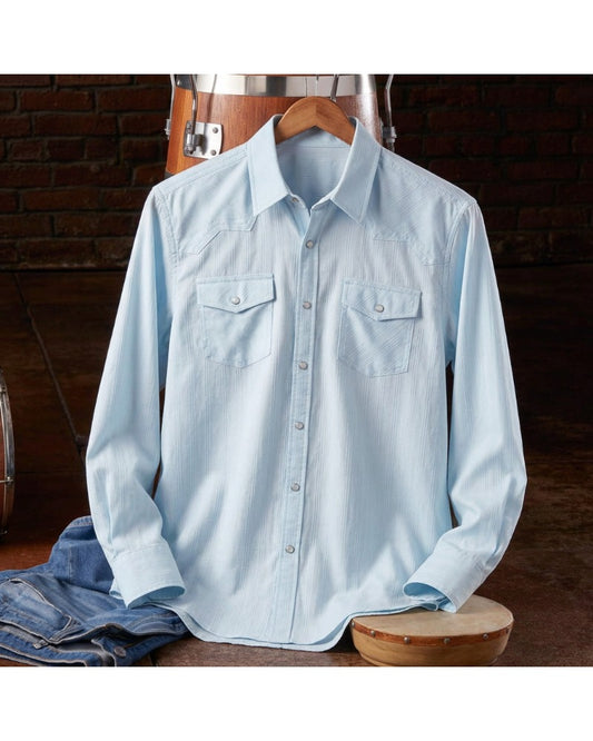 Men's Western Casual Long Sleeve Shirt