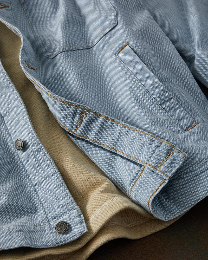 Men's Bleached Indigo Denim Jacket