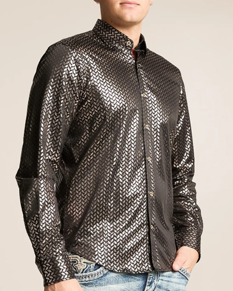 Men's Foiled Stretch Shirt