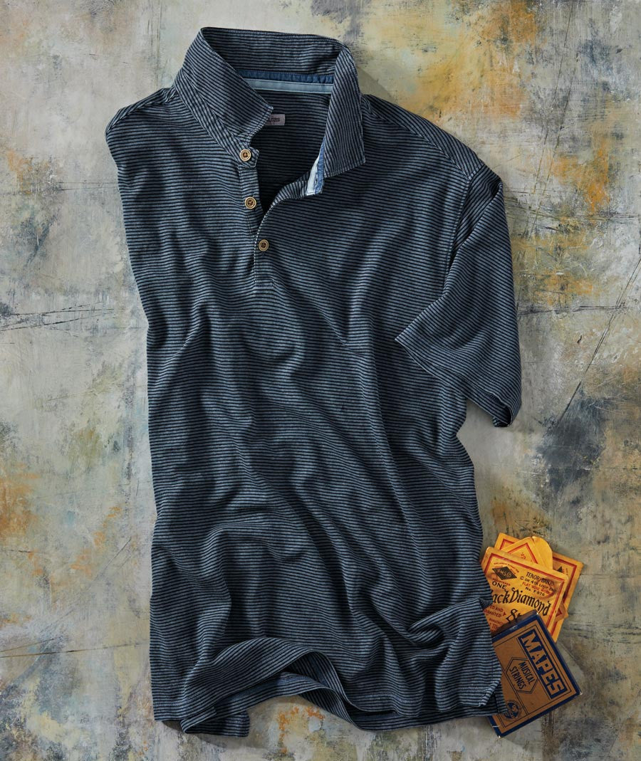 Casual Striped Button Top