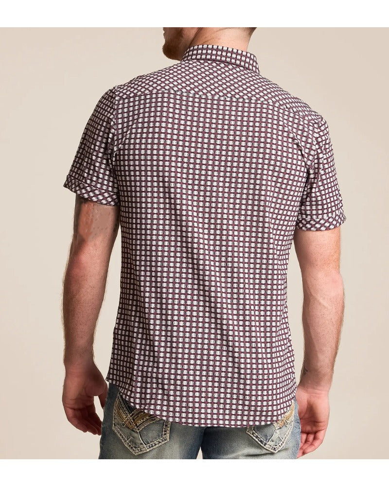 Contrast Colored Trim Short Sleeve Shirt