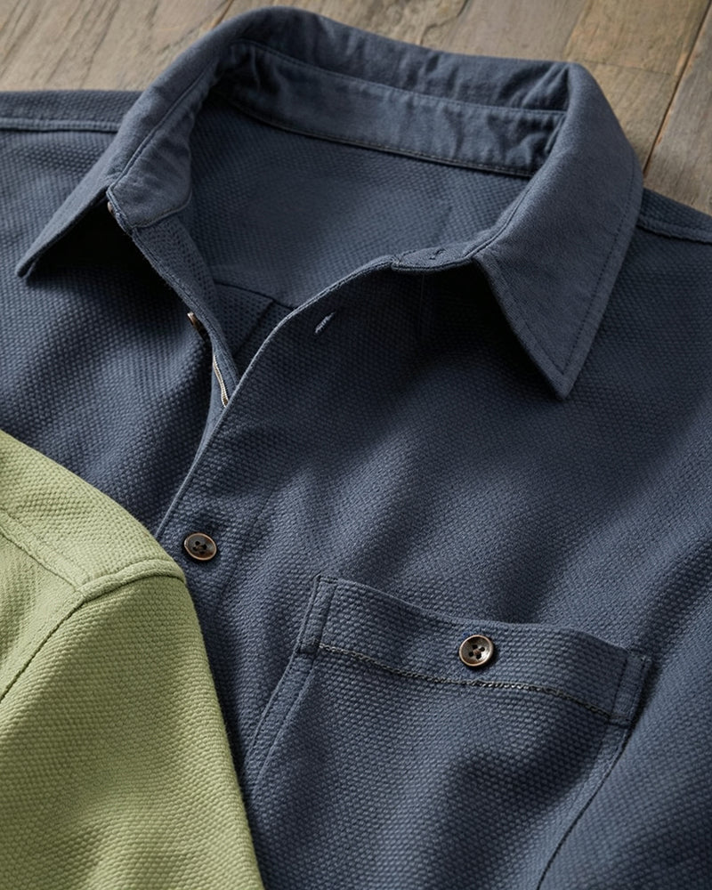 Textured Short Sleeve Pocket Shirt