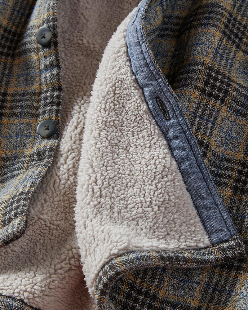 Fleece-Lined Plaid Shirt Jacket