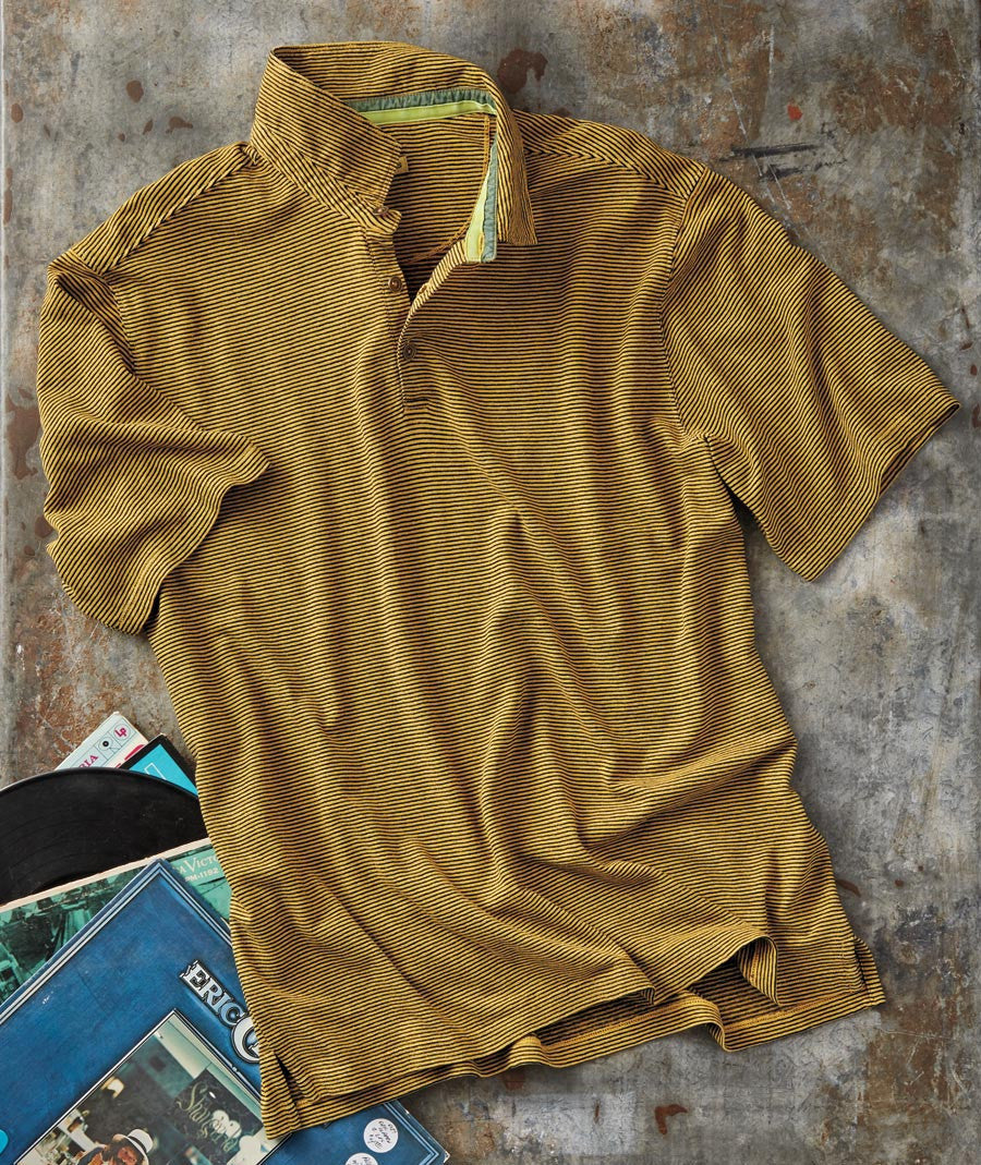 Casual Striped Button Top