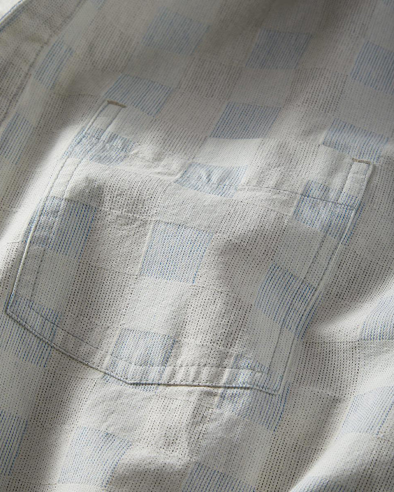 Men's Off-White Short Sleeve Button-Up Shirt