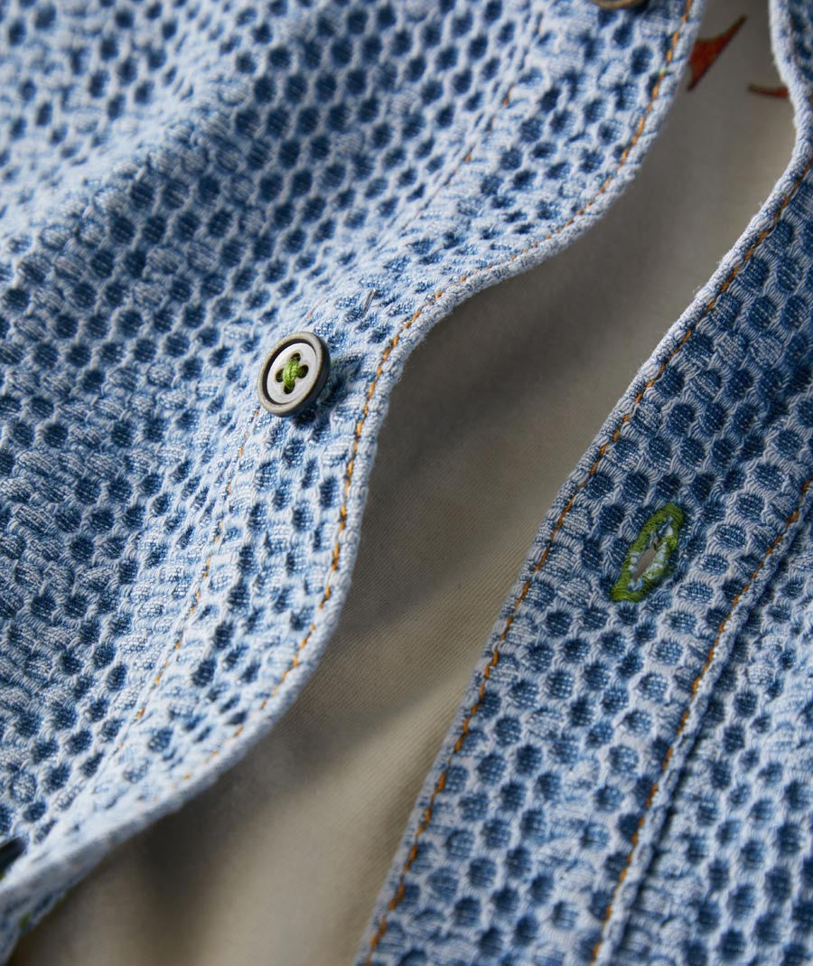 Casual Textured Denim Shirt