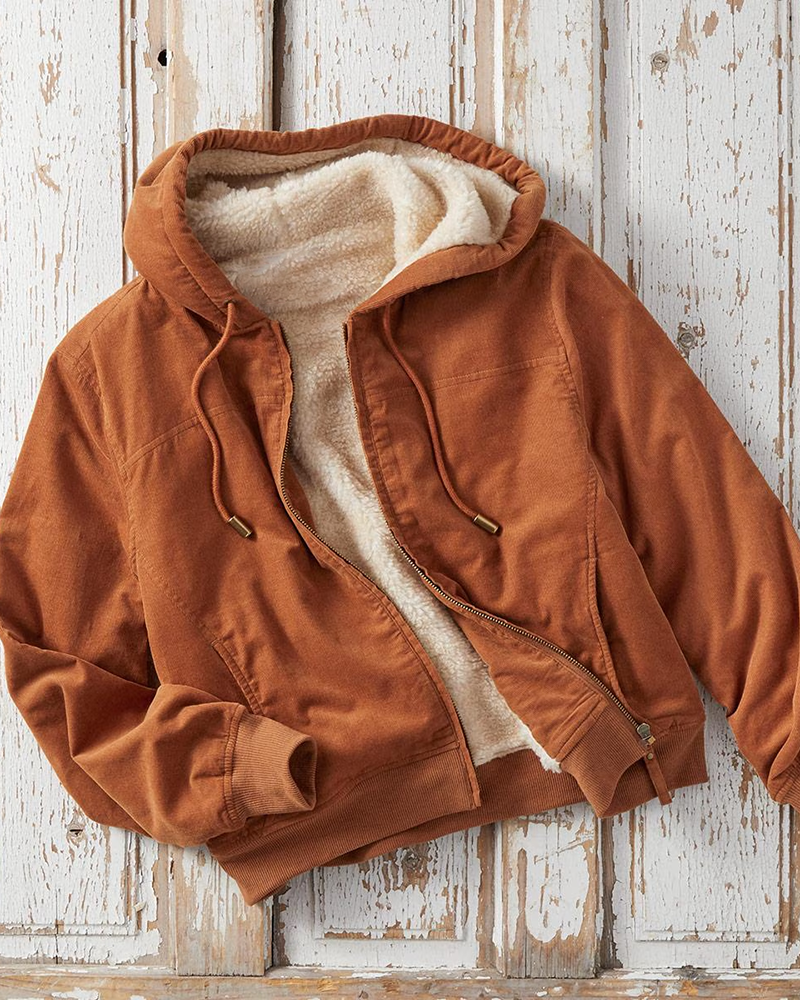Men's Nutmeg Cord Lined Hoodie
