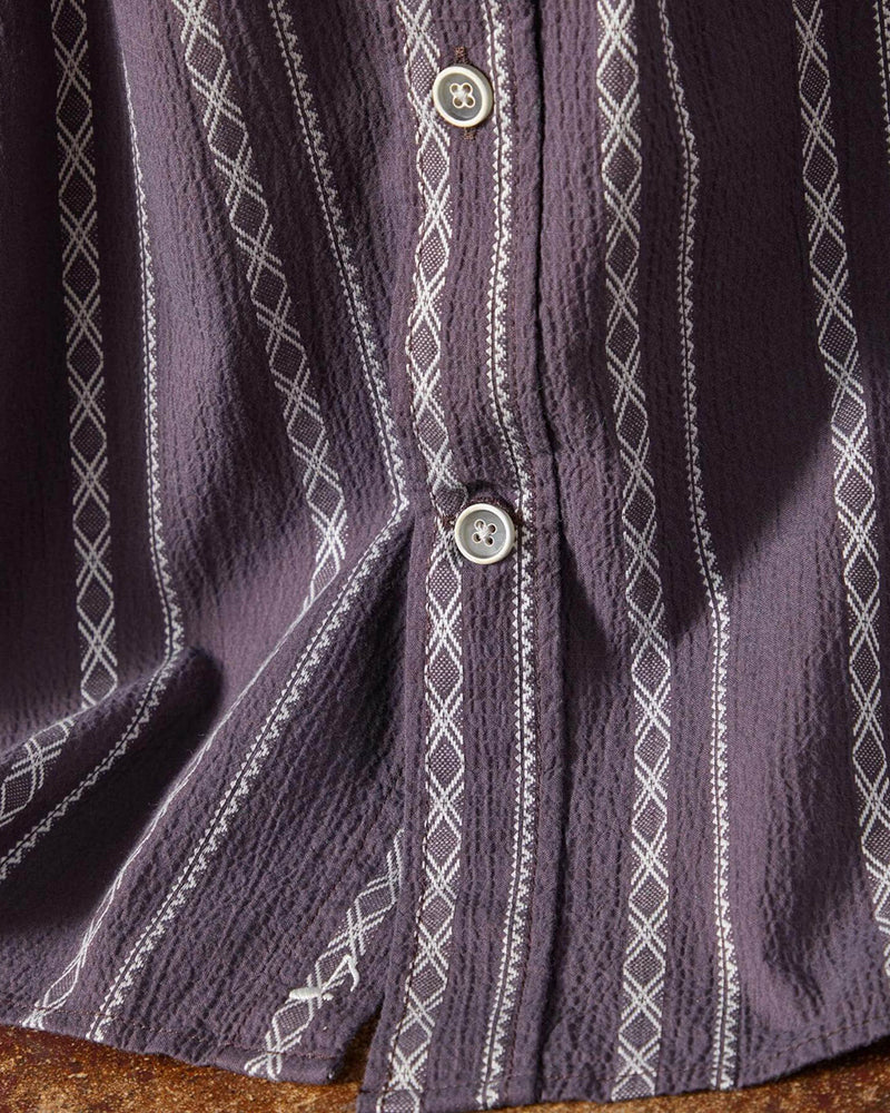 Short Sleeve Seersucker Stripe Shirt
