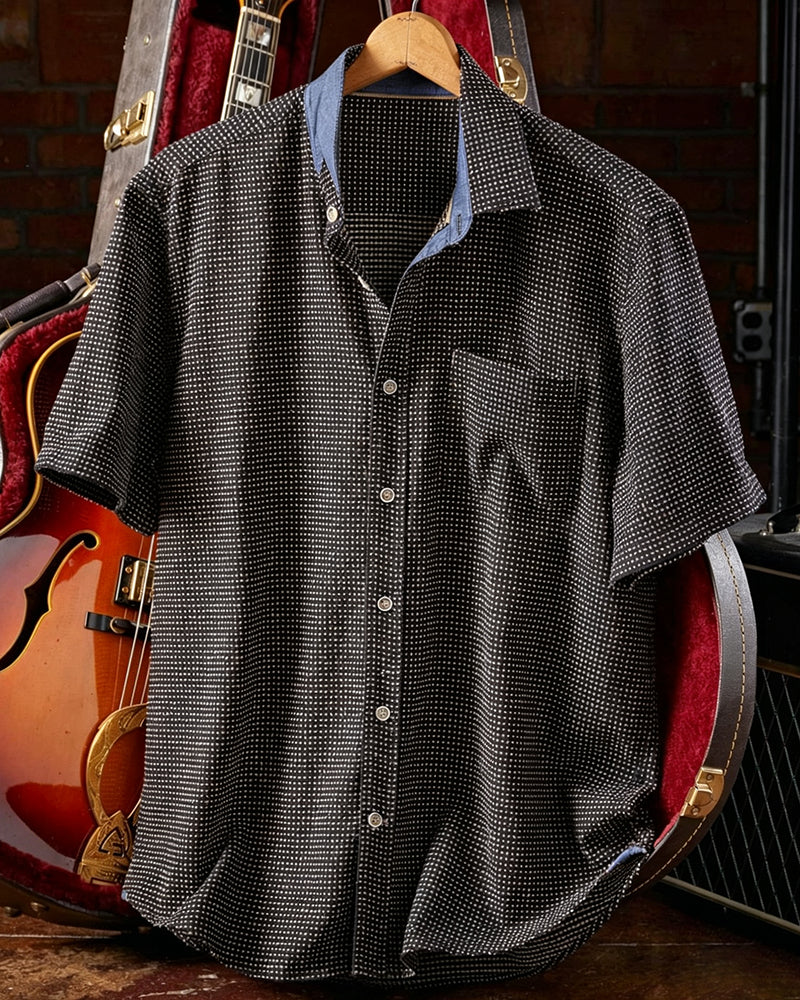 Nubby Dobby Woven Pattern Shirt