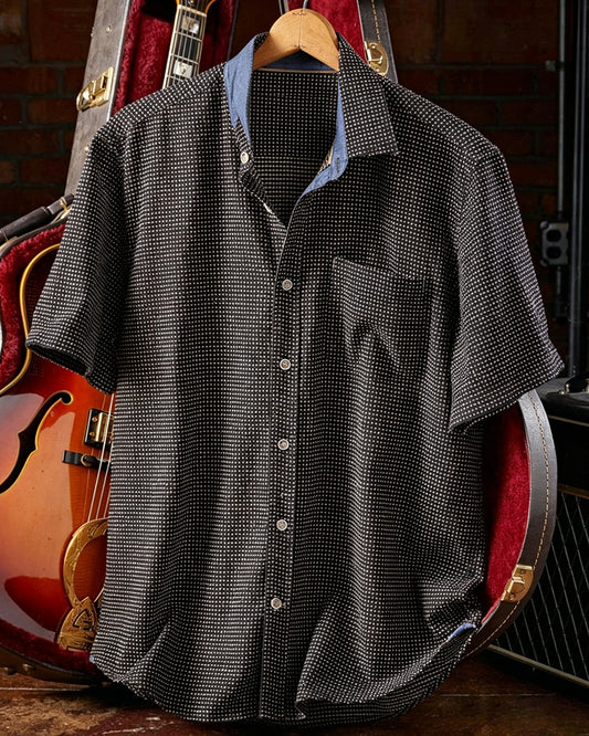 Nubby Dobby Woven Pattern Shirt