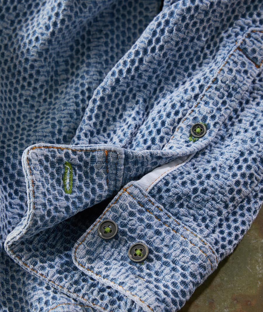 Casual Textured Denim Shirt