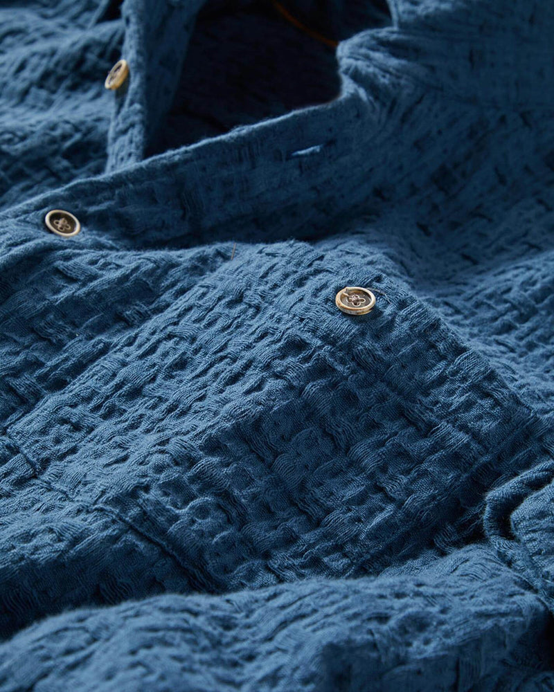 Short Sleeve Waffle Weave Shirt