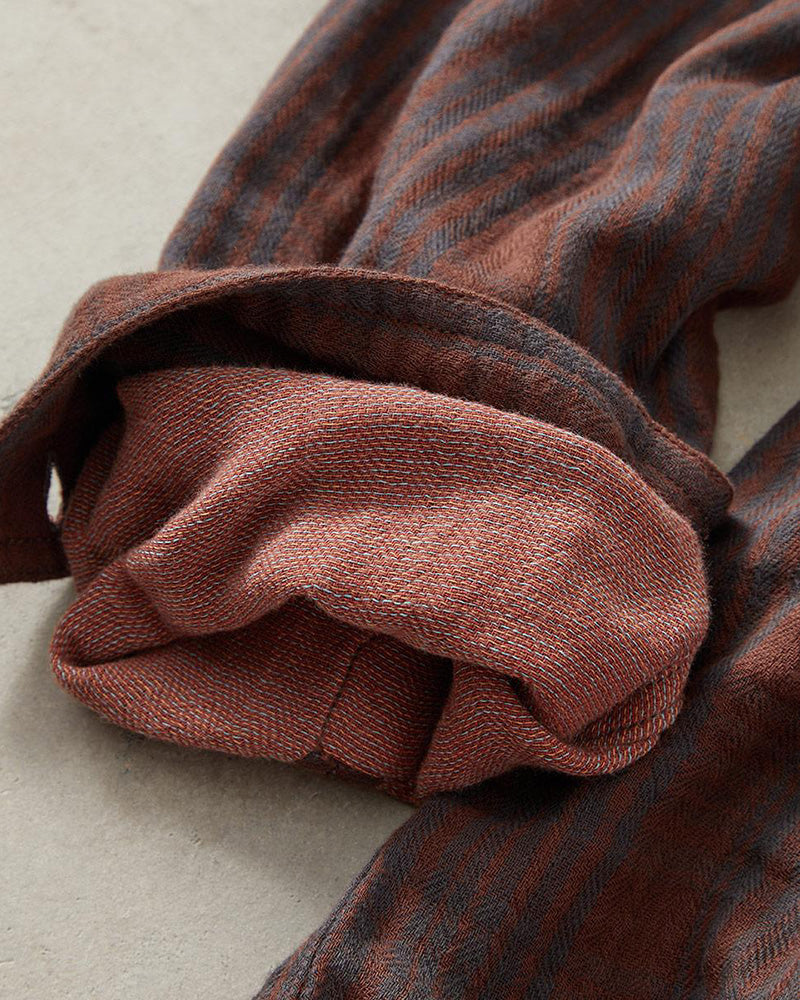 Men's Double Pocket  Plaid Button Shirt