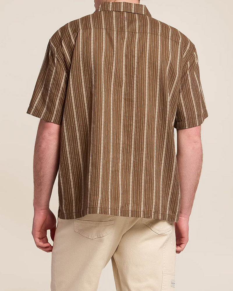 Vintage Striped Short Sleeve Shirt