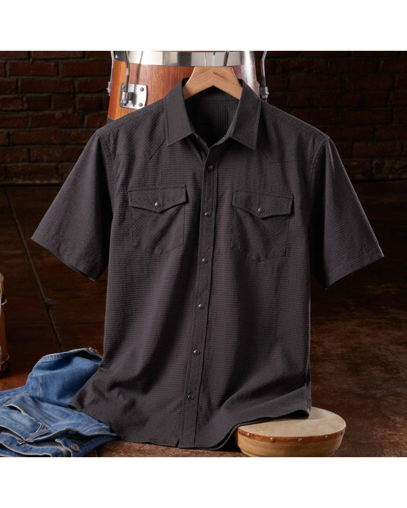 Men's Western Casual Short Sleeve Shirt