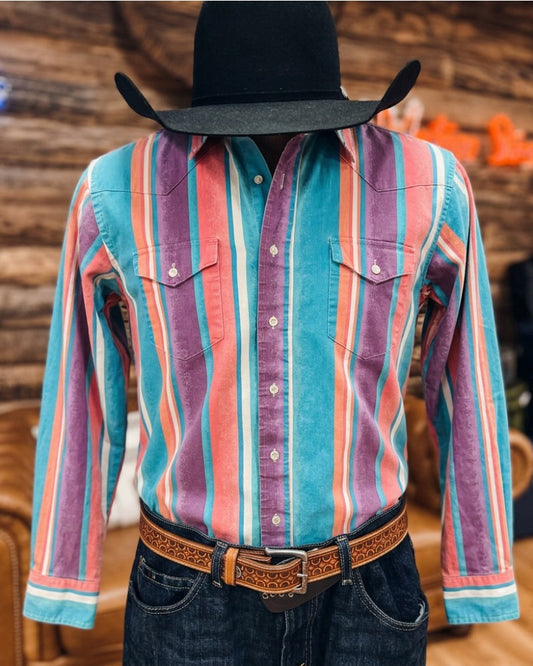 Men's Casual Stripe Pocket Shirt