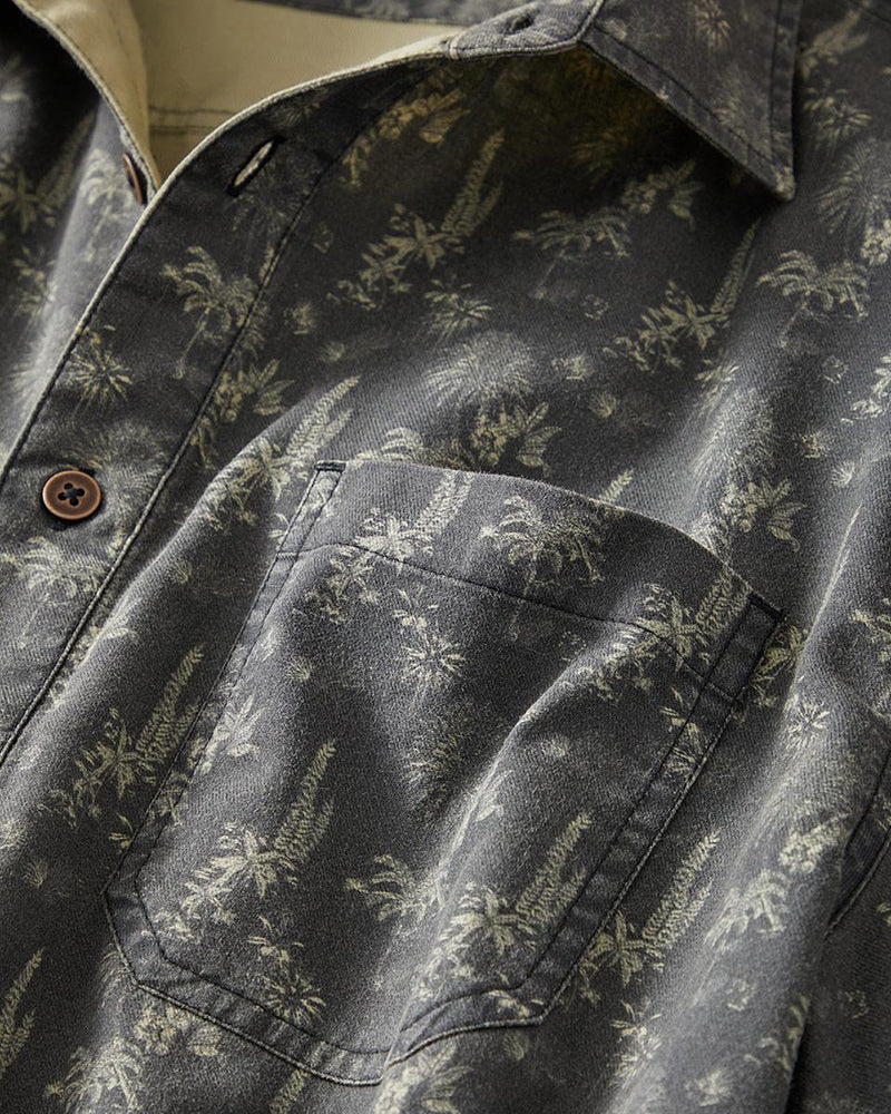 Men's Print Short Sleeve Button-Up Shirt