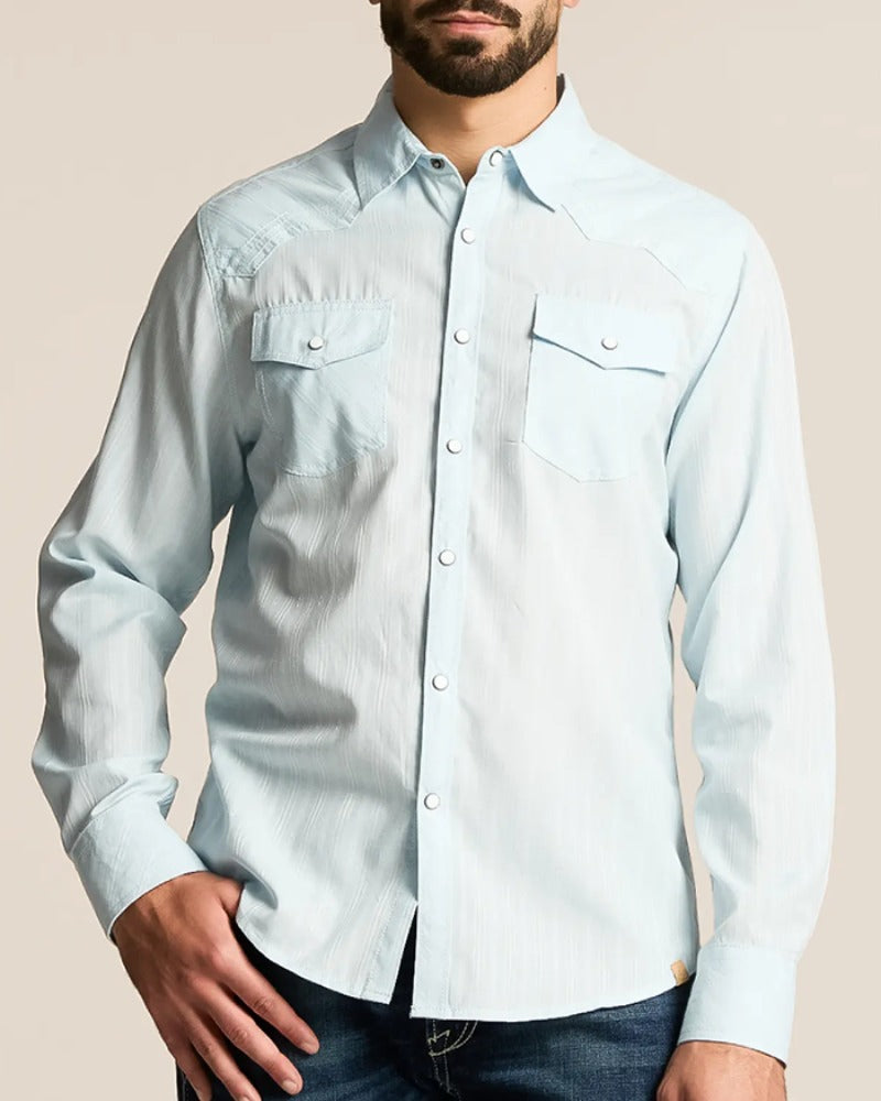 Men's Western Casual Long Sleeve Shirt