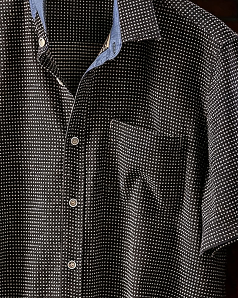 Nubby Dobby Woven Pattern Shirt